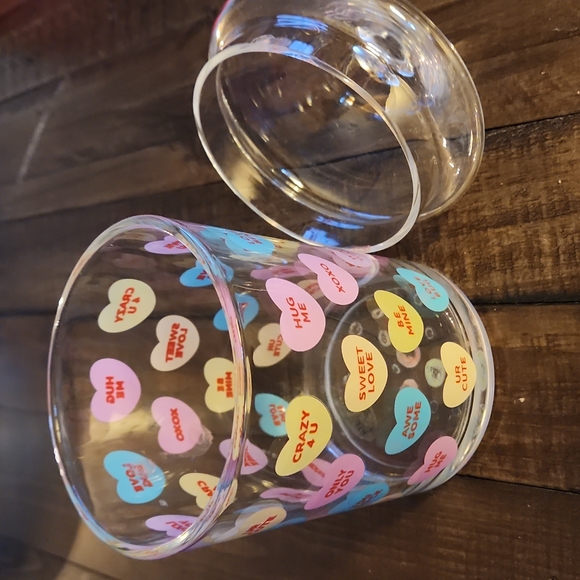 None Other - Glass Valentines Candy Jar